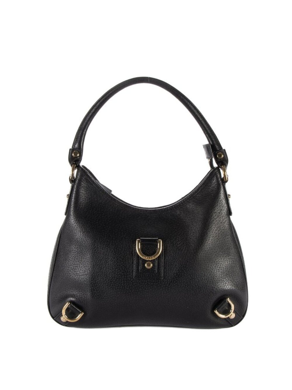 Gucci Abbey D-Sling Black Calfskin Leather Handbag